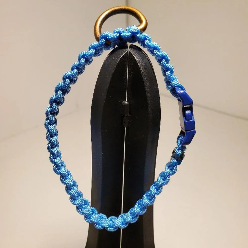 Hand Made Paracord Blue Cat Kitten Toy Dog Collar